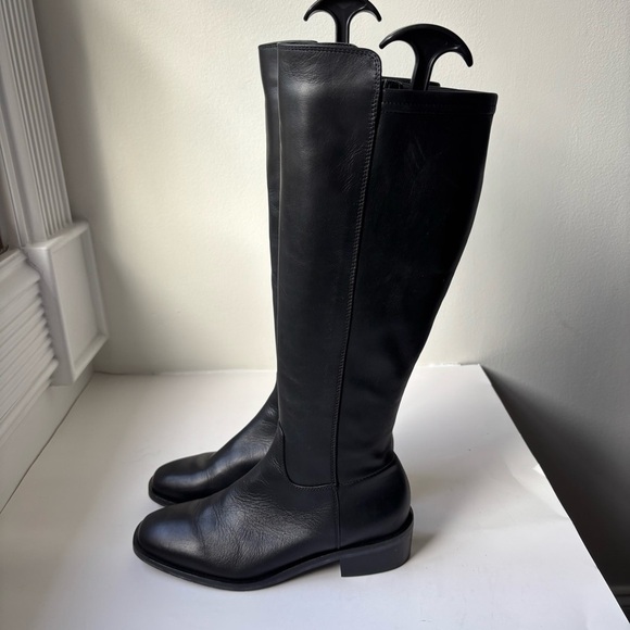 Aquatalia Cambria Weatherproof Riding Boot Black Leather Sz 6.5 $595 - Picture 5 of 12
